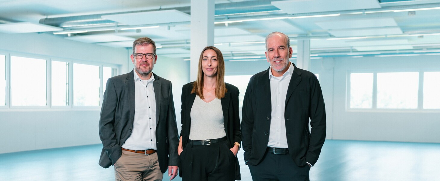 Philip Howis, Veronica Pedicillo and Cuno Weisser from the management team at Jossi AG